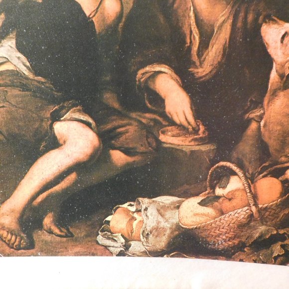 Vintage Esteban Murillo's Children Eating a Pie Art Print - Picture 3 of 7